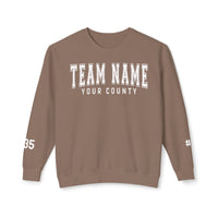 Custom Team Comfort Colors Unisex Lightweight Crewneck Sweatshirt