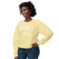 Hockey Mom Comfort Colors Unisex Lightweight Crewneck Sweatshirt