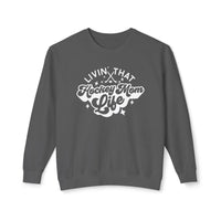 Livin' That Hockey Mom Life Comfort Colors Unisex Lightweight Crewneck Sweatshirt