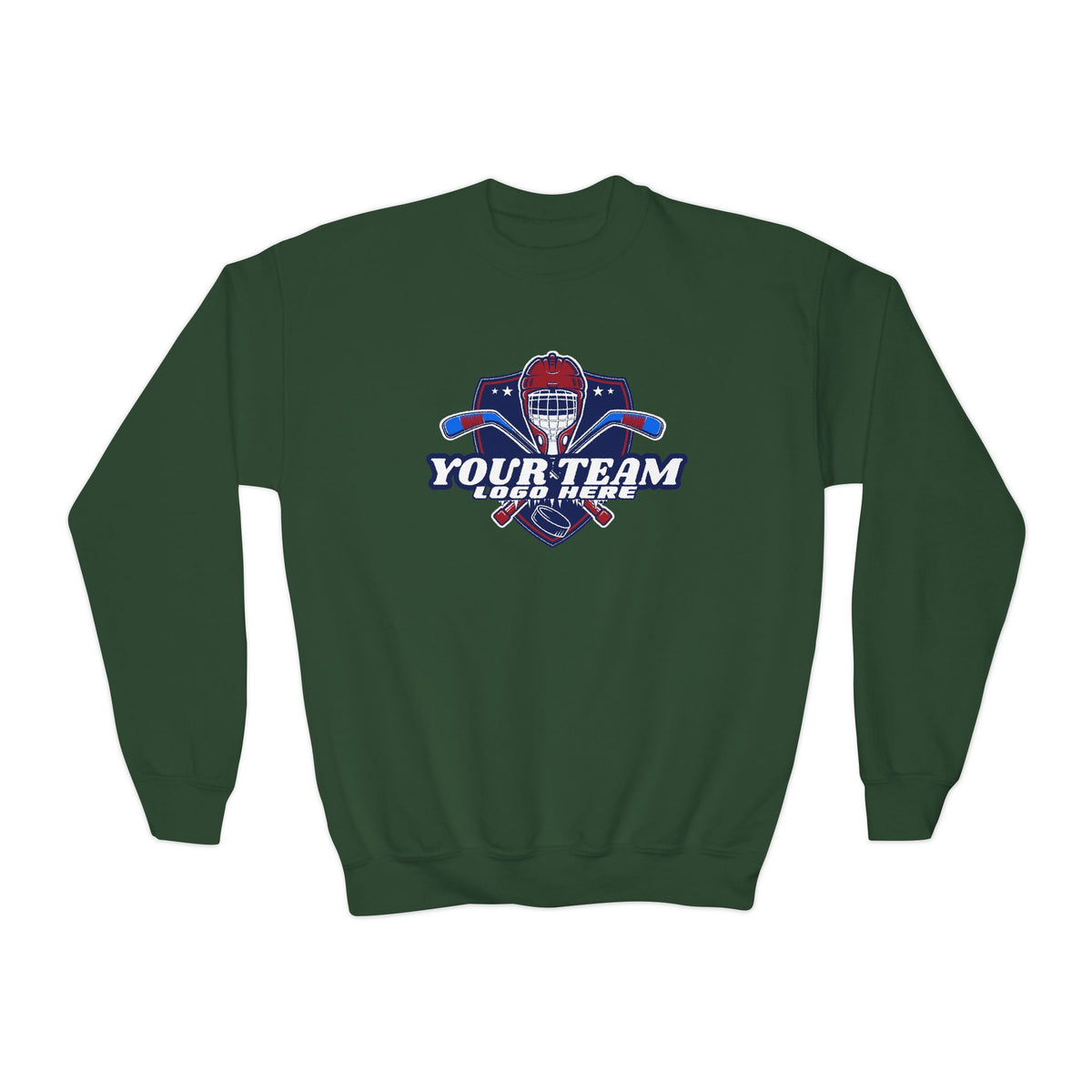 Custom Team Logo Youth Crewneck Sweatshirt