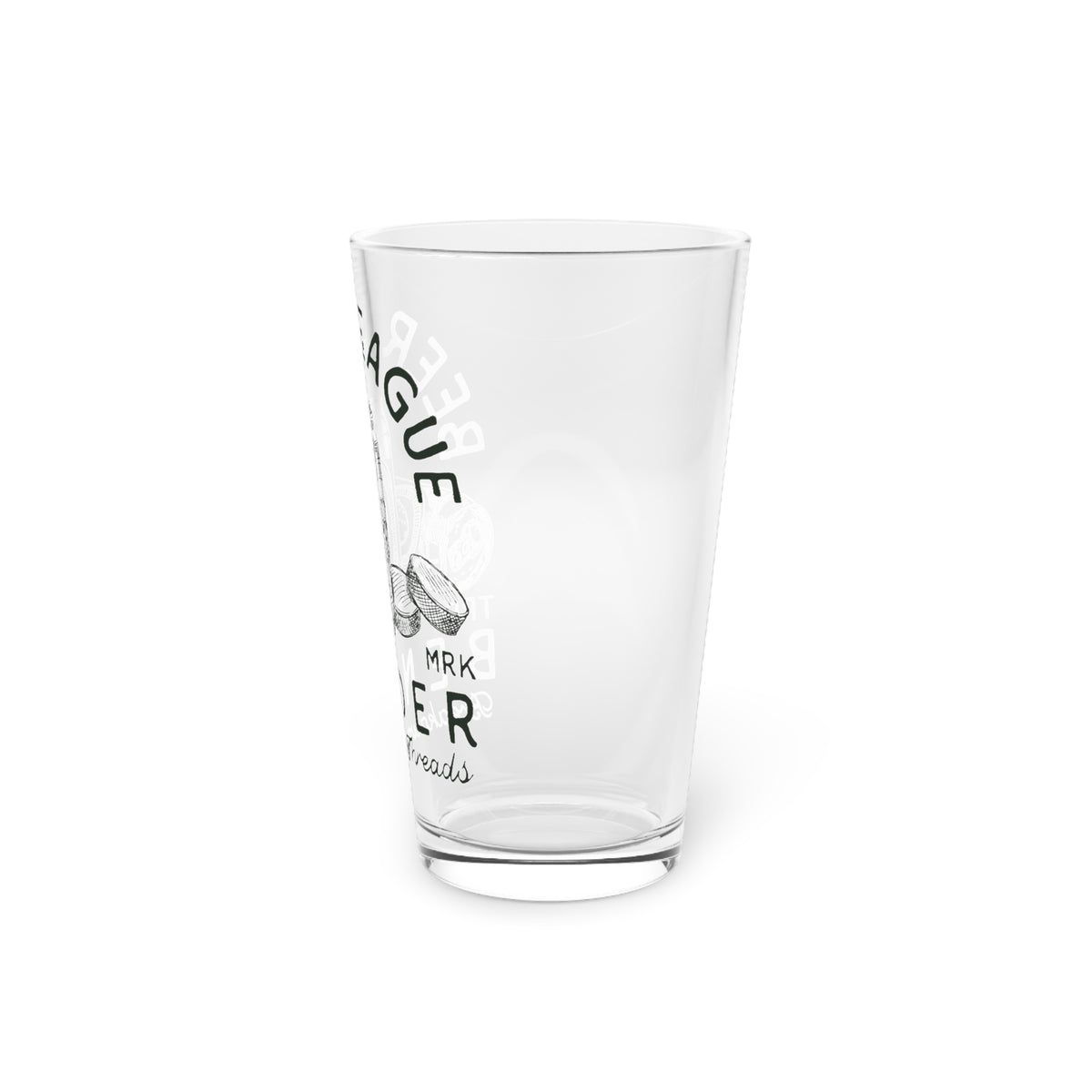 Beer League Bender Pint Glass, 16oz