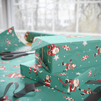 Santa's Slapshot Wrapping Paper