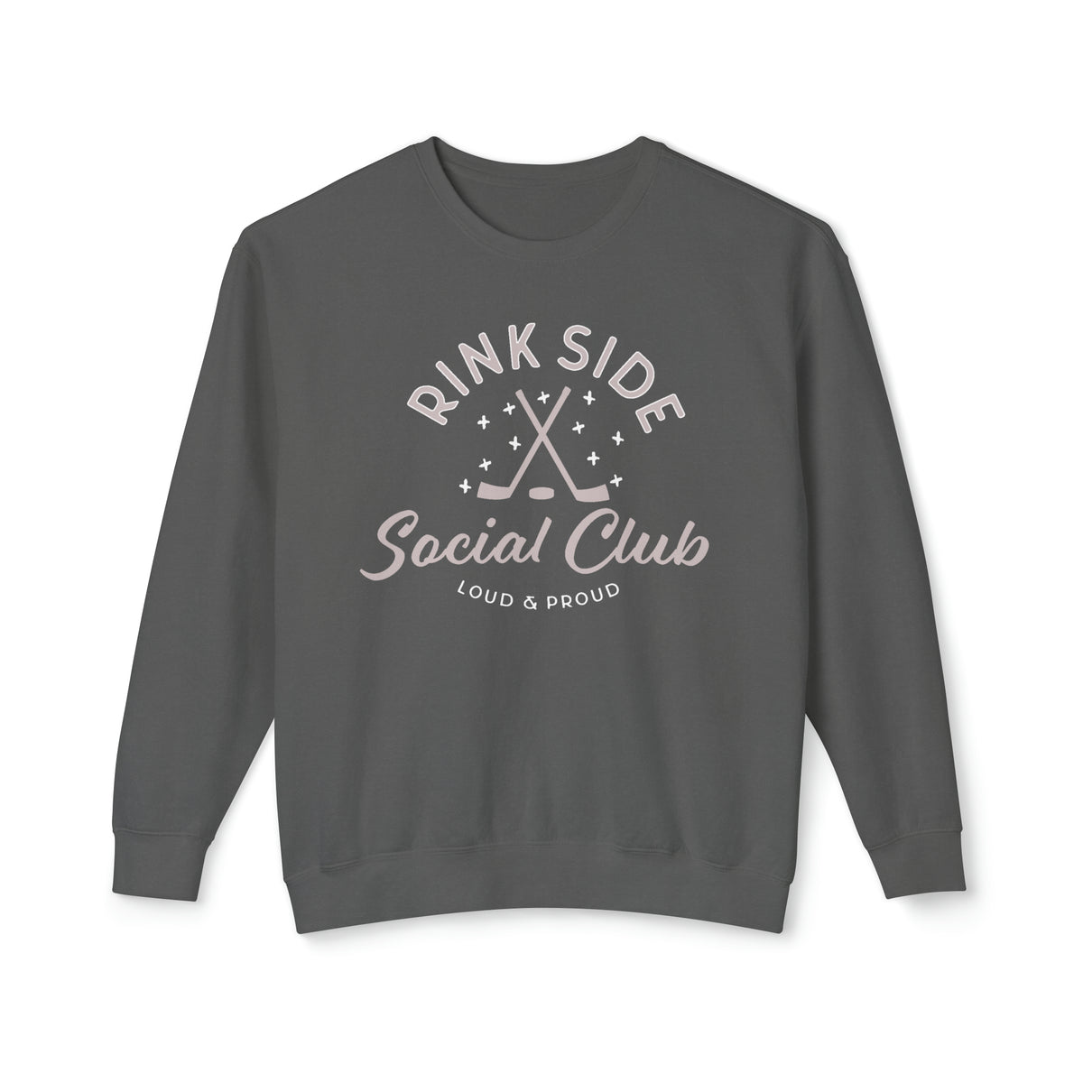 Rinkside Social Club Comfort Colors Unisex Lightweight Crewneck Sweatshirt