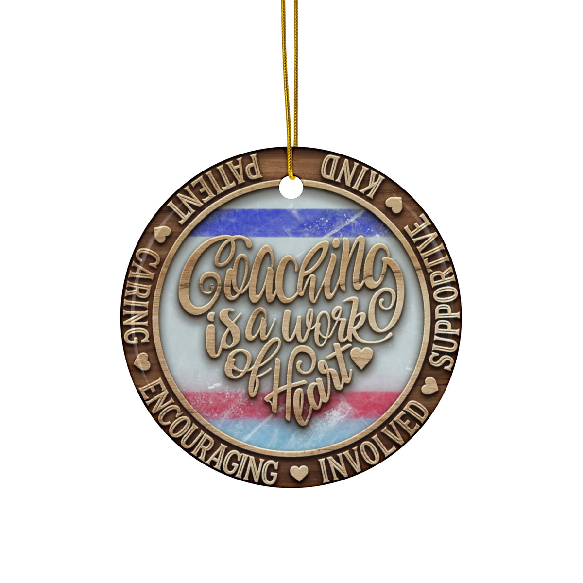 Coaching is Work From the Heart Ceramic Ornament