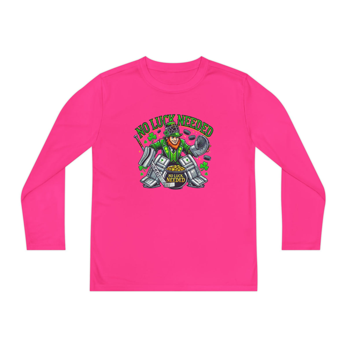 No Luck Needed Youth Long Sleeve Competitor Tee