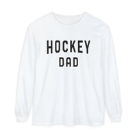 Hockey Dad Comfort Colors Unisex Garment-dyed Long Sleeve T-Shirt