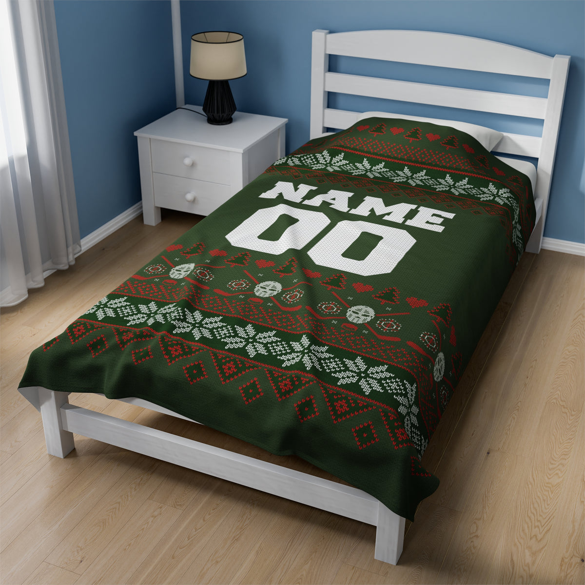 Custom Player Christmas Velveteen Plush Blanket