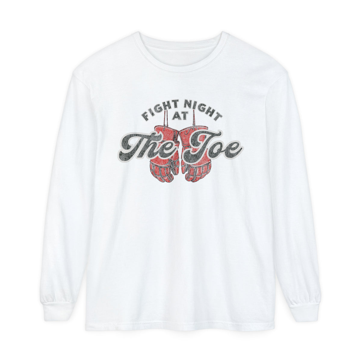 Fight Night At The Joe Unisex Garment-dyed Long Sleeve T-Shirt