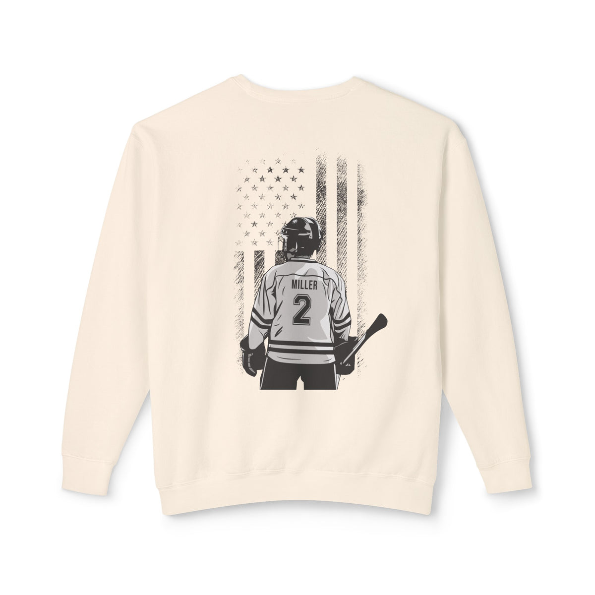 Custom Hockey Mom Comfort Colors Unisex Lightweight Crewneck Sweatshirt