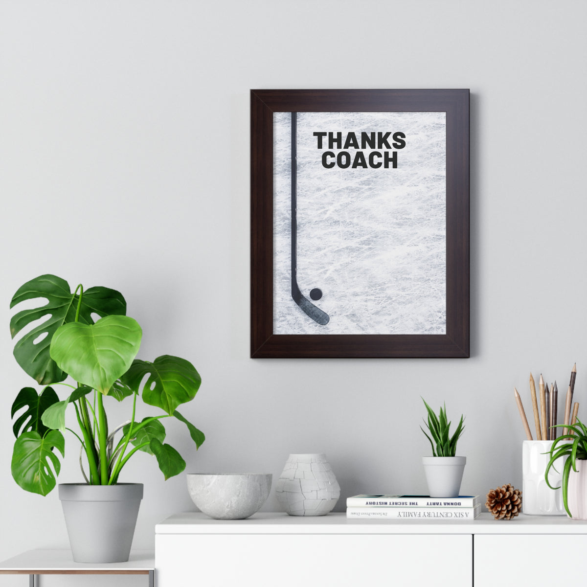 Thanks Coach Framed Vertical Poster