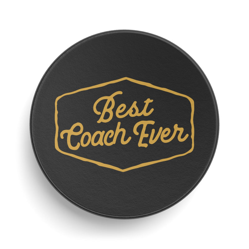 Best Coach Ever Hockey Puck