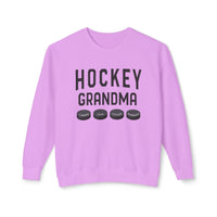 Custom Hockey Grandma Comfort Colors Unisex Lightweight Crewneck Sweatshirt