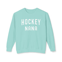 Hockey Nana Comfort Colors Unisex Lightweight Crewneck Sweatshirt