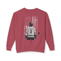 Custom Hockey Mom Comfort Colors Unisex Lightweight Crewneck Sweatshirt