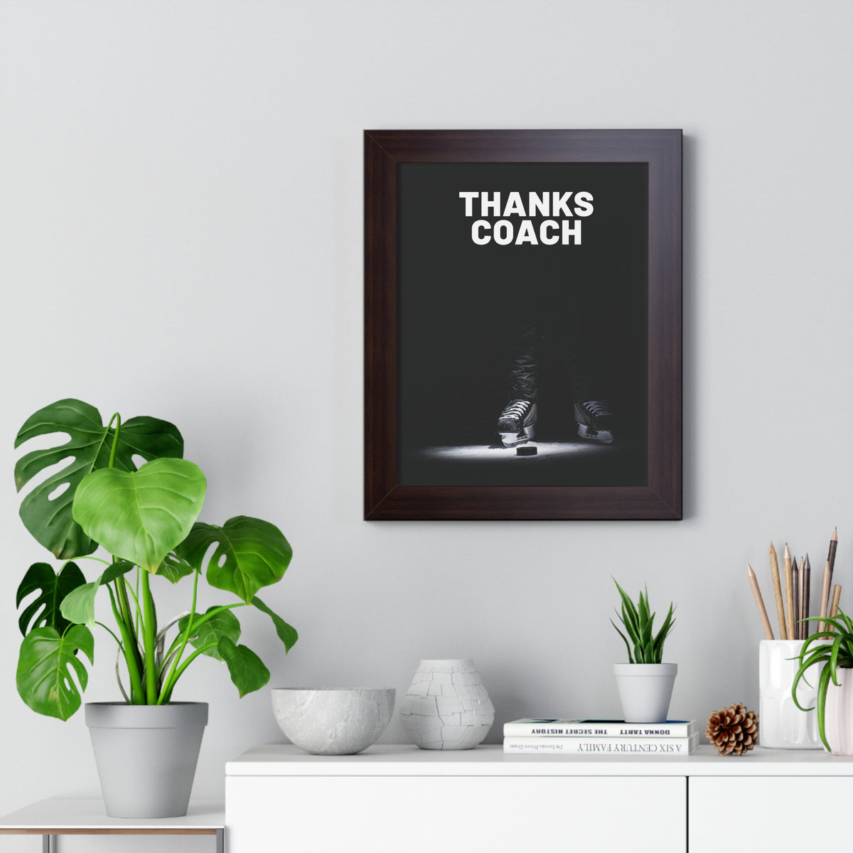 Thanks Coach Framed Vertical Poster