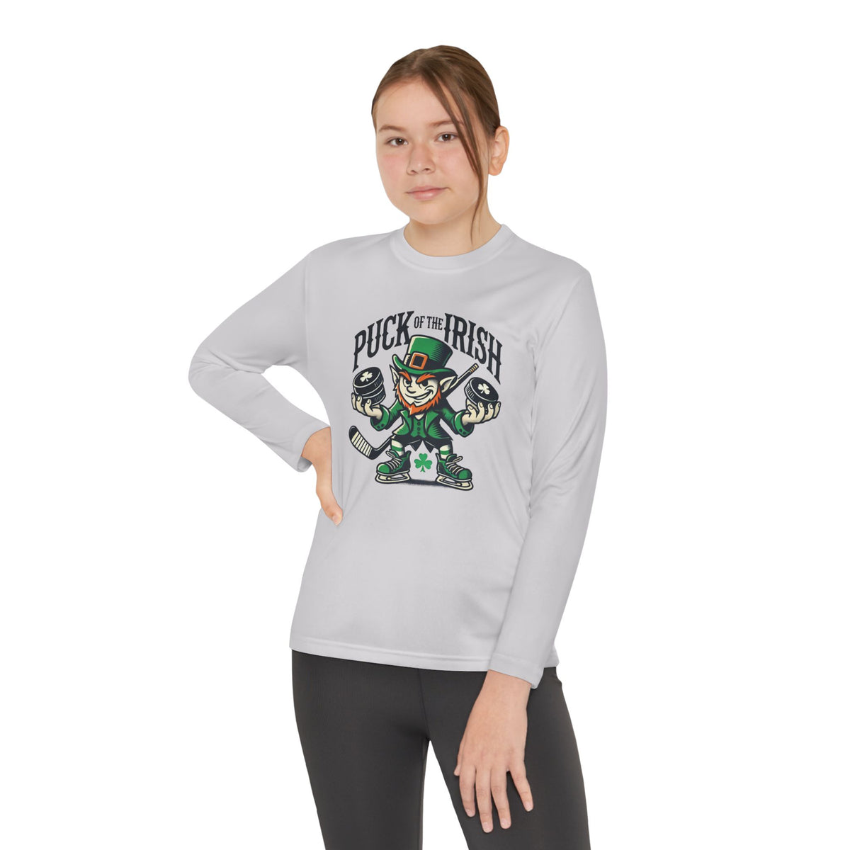 Puck of the Irish Youth Long Sleeve Competitor Tee