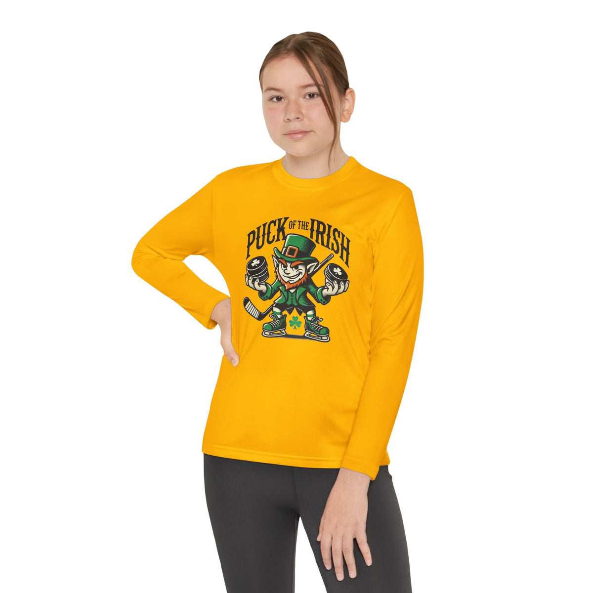 Puck of the Irish Youth Long Sleeve Competitor Tee