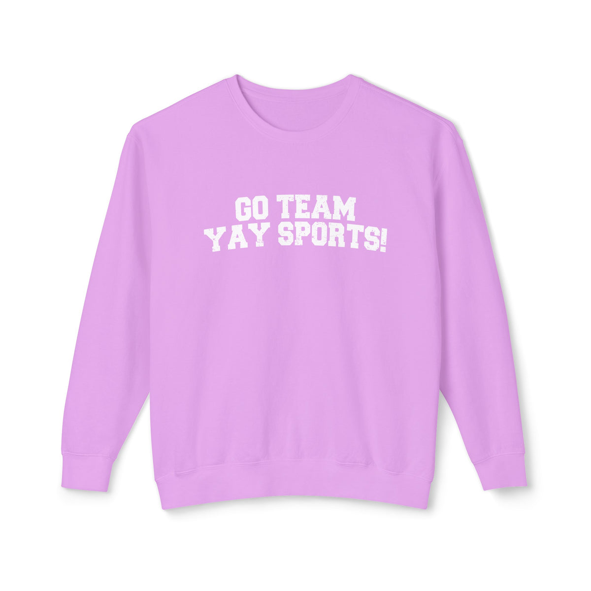 Go Team Yay Sports Comfort Colors Unisex Lightweight Crewneck Sweatshirt