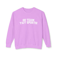 Go Team Yay Sports Comfort Colors Unisex Lightweight Crewneck Sweatshirt