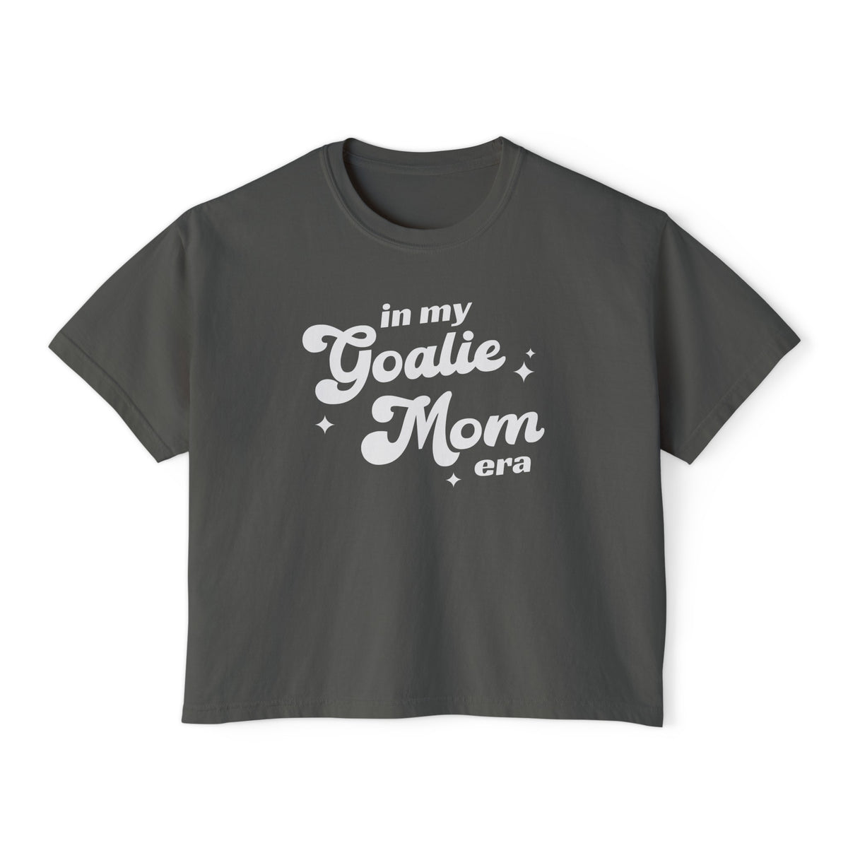 In My Goalie Mom Era Comfort Colors Women's Boxy Tee