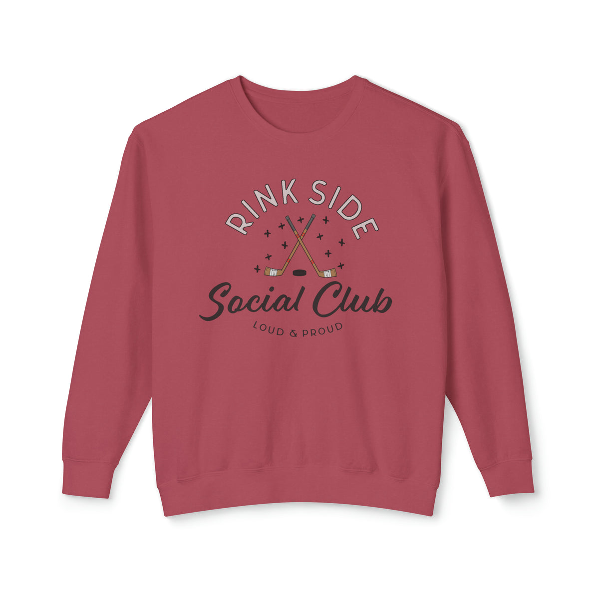 Rinkside Social Club Comfort Colors Unisex Lightweight Crewneck Sweatshirt