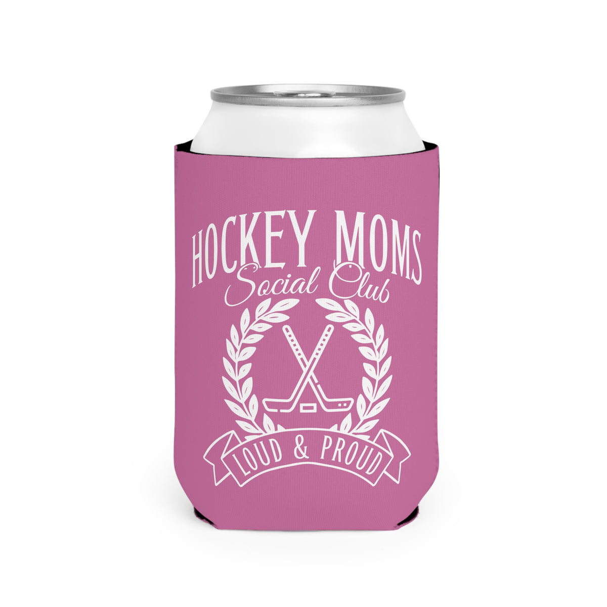 Hockey Moms Social Club Can Cooler Sleeve