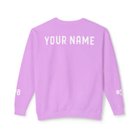 Custom Team Comfort Colors Unisex Lightweight Crewneck Sweatshirt