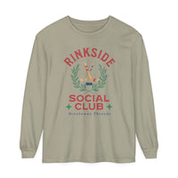 Rinkside Social Club Unisex Garment-dyed Long Sleeve T-Shirt