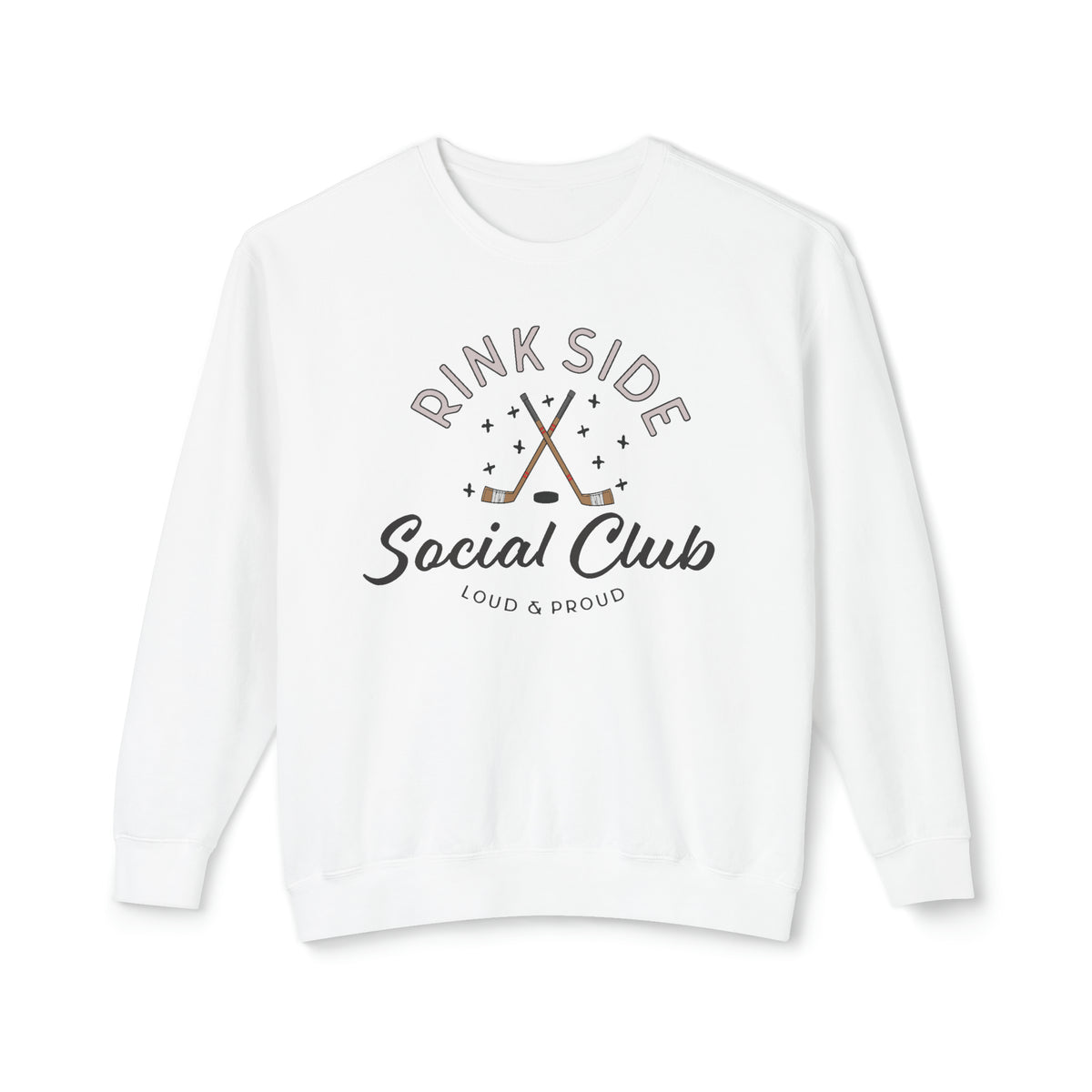 Rinkside Social Club Comfort Colors Unisex Lightweight Crewneck Sweatshirt