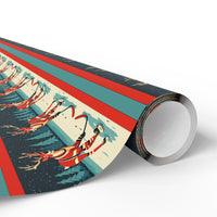 Rinkside Reindeer Wrapping Paper