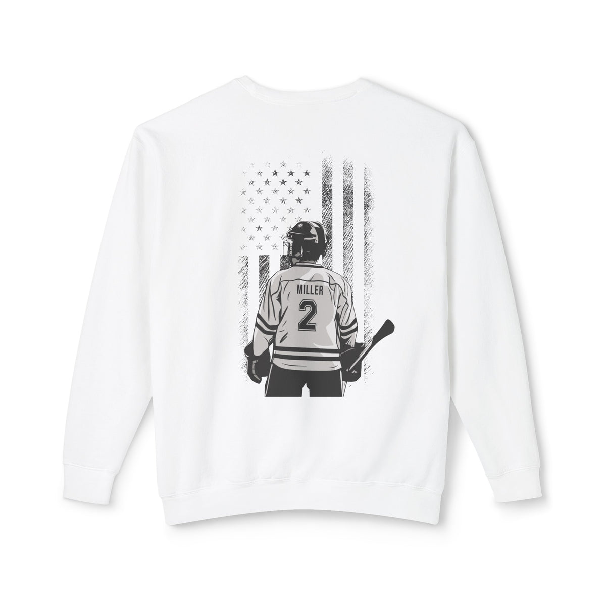 Custom Hockey Mom Comfort Colors Unisex Lightweight Crewneck Sweatshirt