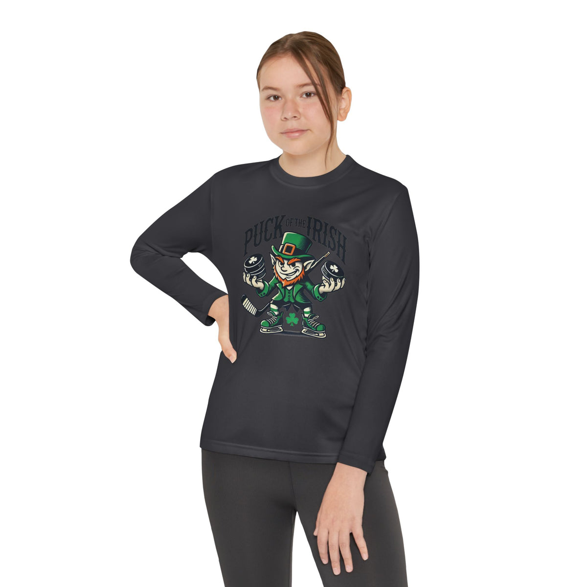 Puck of the Irish Youth Long Sleeve Competitor Tee