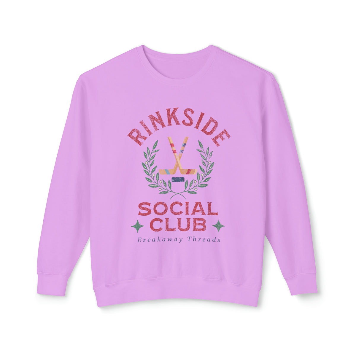 Rinkside Social Club Soft Style Comfort Colors Unisex Lightweight Crewneck Sweatshirt