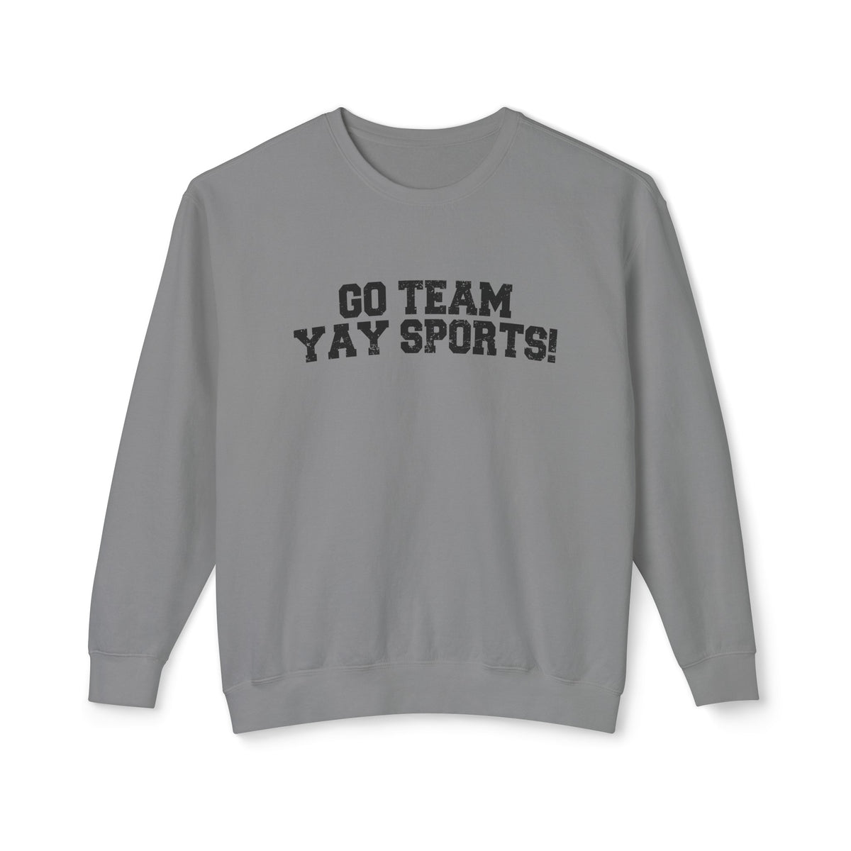 Go Team Yay Sports Comfort Colors Unisex Lightweight Crewneck Sweatshirt