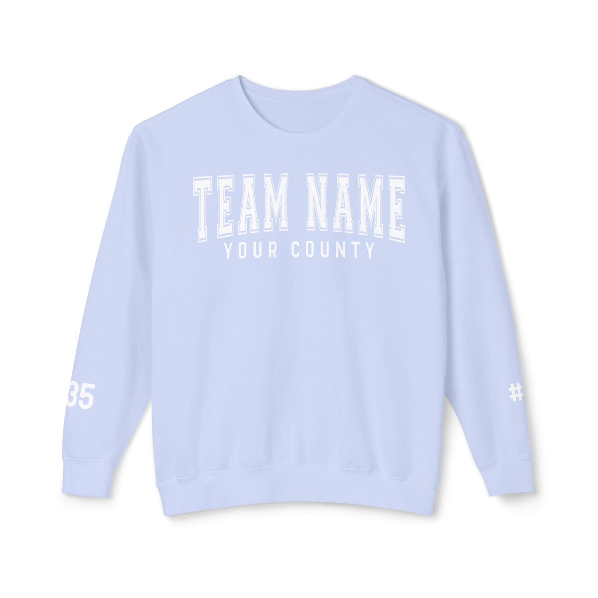 Custom Team Comfort Colors Unisex Lightweight Crewneck Sweatshirt