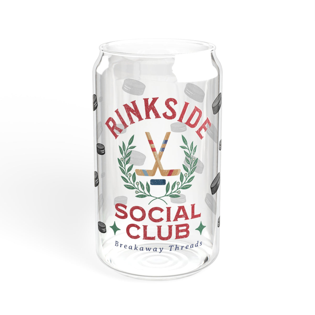 Rinkside Social Club Sipper Glass, 16oz