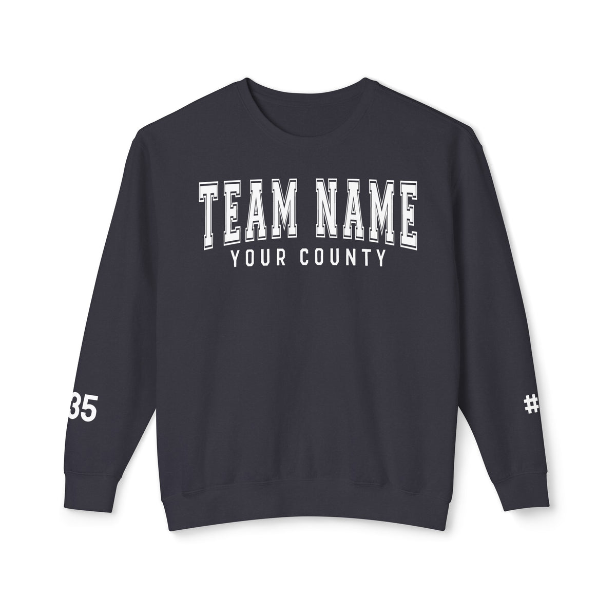 Custom Team Comfort Colors Unisex Lightweight Crewneck Sweatshirt