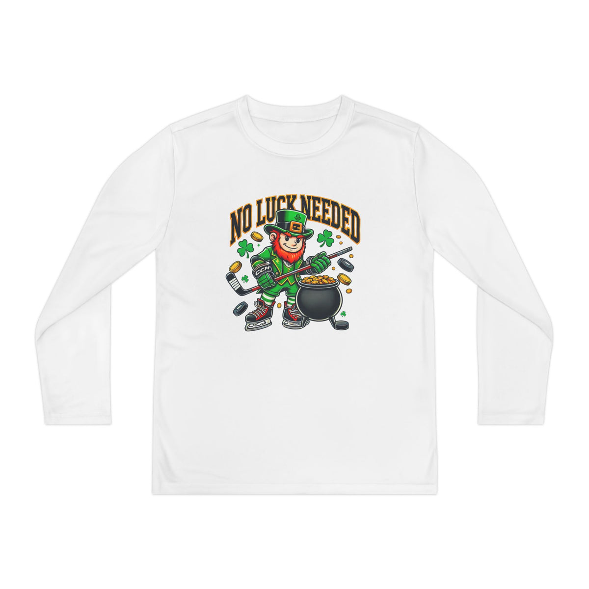 No Luck Needed Youth Long Sleeve Competitor Tee