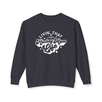 Livin' That Hockey Mom Life Comfort Colors Unisex Lightweight Crewneck Sweatshirt