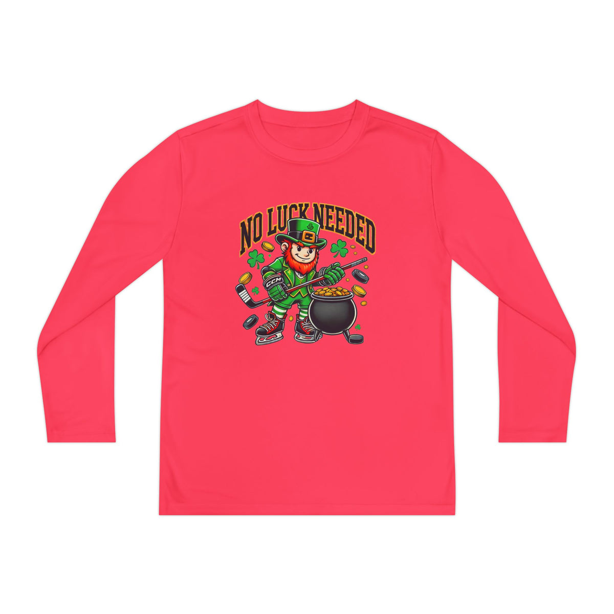 No Luck Needed Youth Long Sleeve Competitor Tee