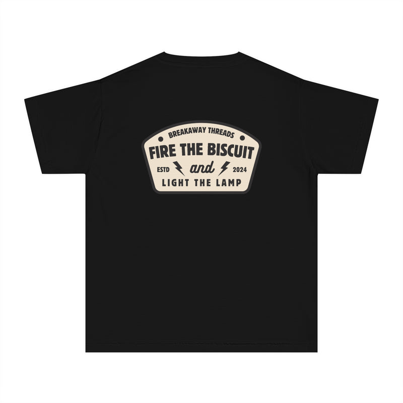 Fire The Biscuit And Light The Lamp Comfort Colors Youth Midweight Tee