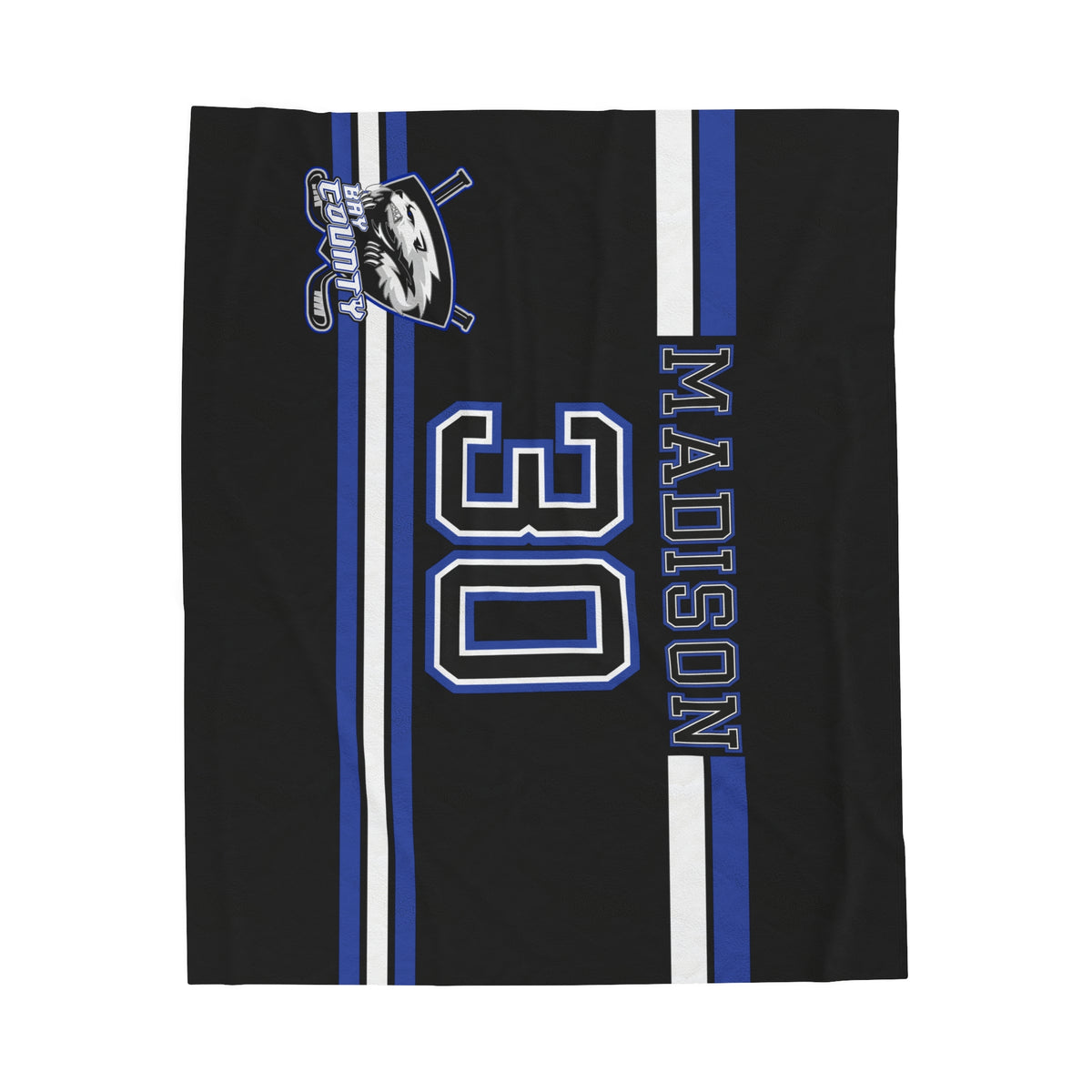 Custom Player Velveteen Plush Blanket