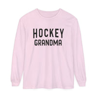 Hockey Grandma Comfort Colors Unisex Garment-dyed Long Sleeve T-Shirt