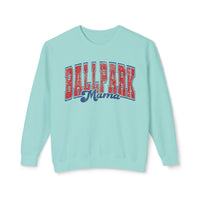 Ballpark Mama Comfort Colors Unisex Lightweight Crewneck Sweatshirt