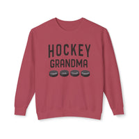 Custom Hockey Grandma Comfort Colors Unisex Lightweight Crewneck Sweatshirt