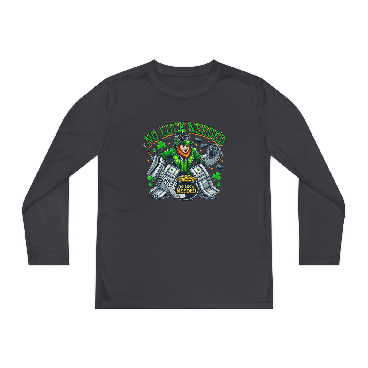 No Luck Needed Youth Long Sleeve Competitor Tee