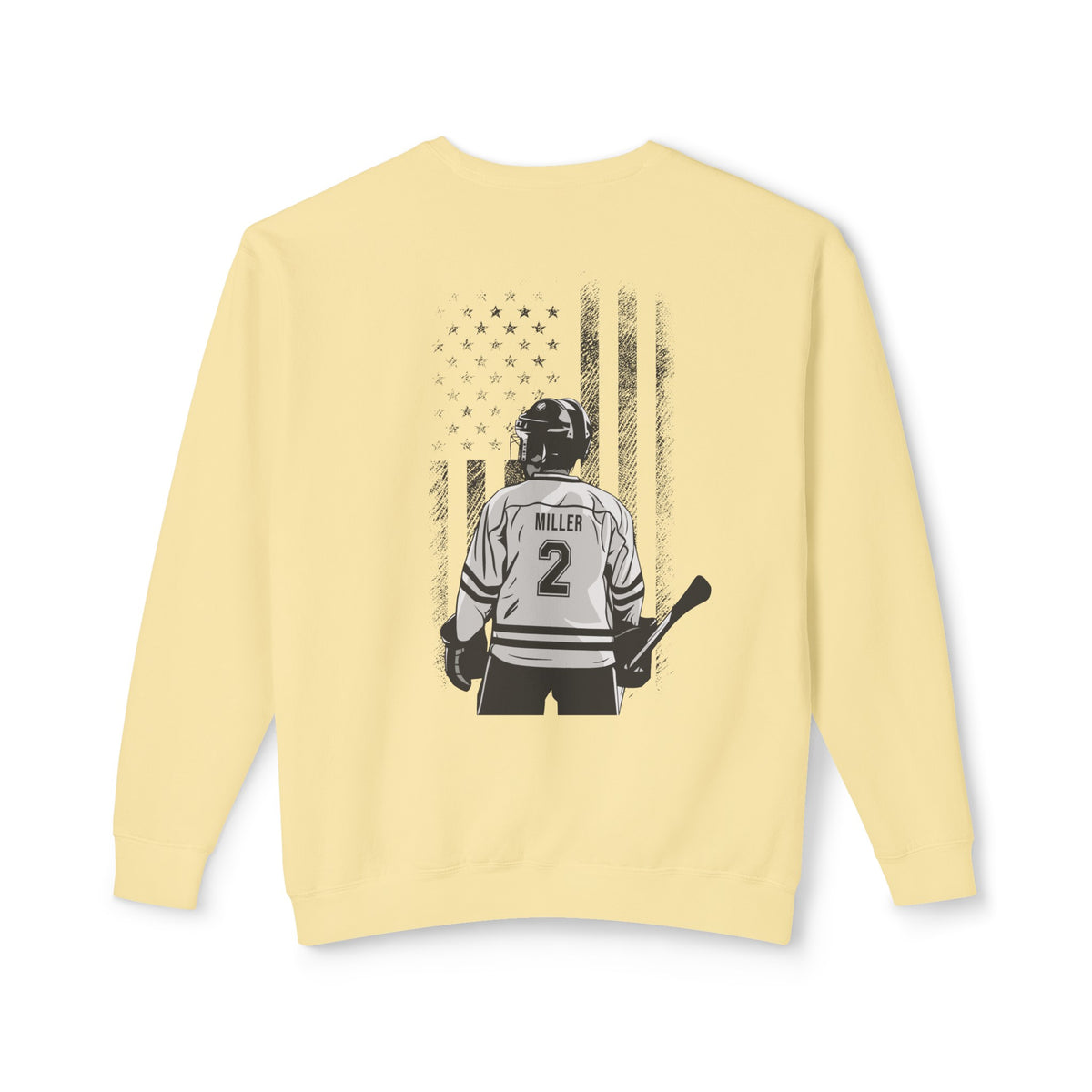 Custom Hockey Mom Comfort Colors Unisex Lightweight Crewneck Sweatshirt