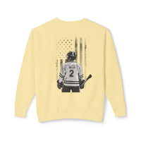 Custom Hockey Mom Comfort Colors Unisex Lightweight Crewneck Sweatshirt