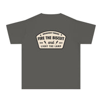 Fire The Biscuit And Light The Lamp Comfort Colors Youth Midweight Tee