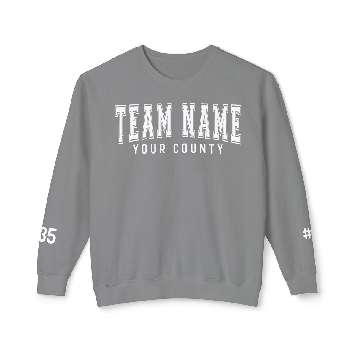 Custom Team Comfort Colors Unisex Lightweight Crewneck Sweatshirt